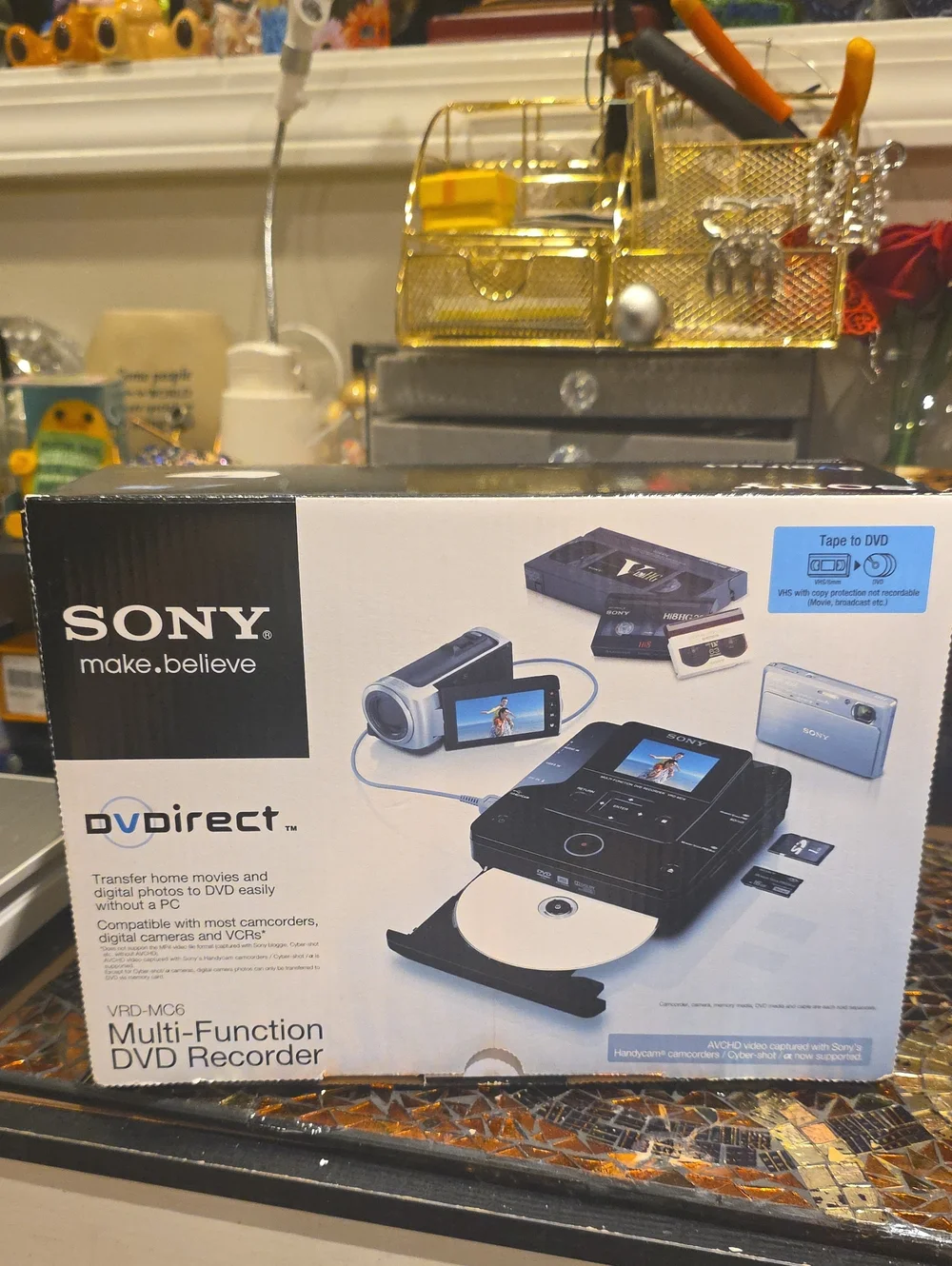 Sony Black and White DVDirect Multi-Function DVD Recorder Box